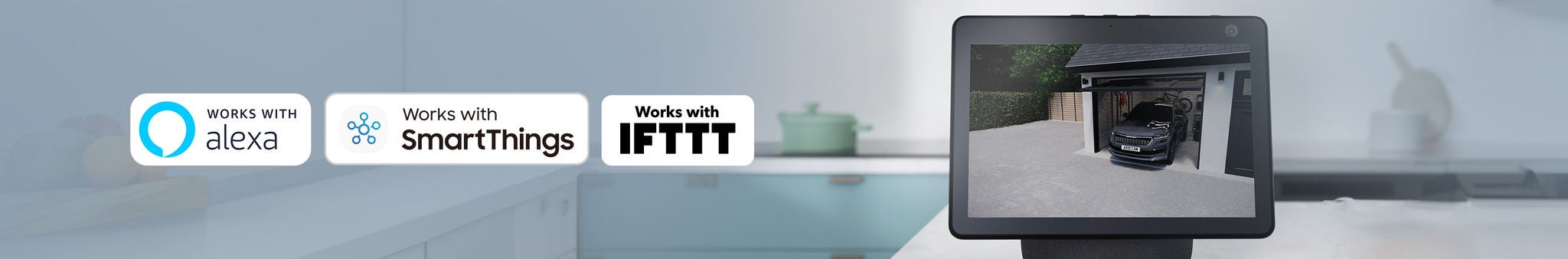 Smart home compatibility: Works with Alexa, SmartThings and IFTTT.