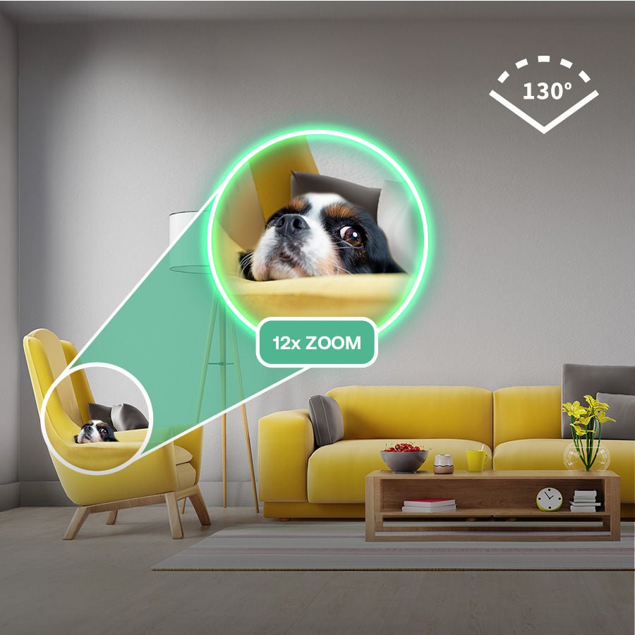 Arlo Essential 3 2K Pan-Tilt-Zoom övervakningskamera för inomhusbruk