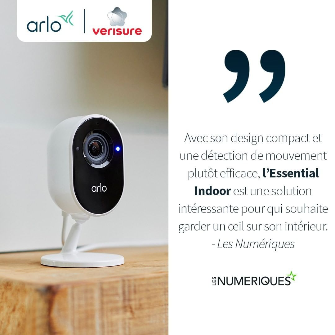 Lien sur une publication Instagram présentant la caméra de sécurité intérieure Arlo Essential Indoor