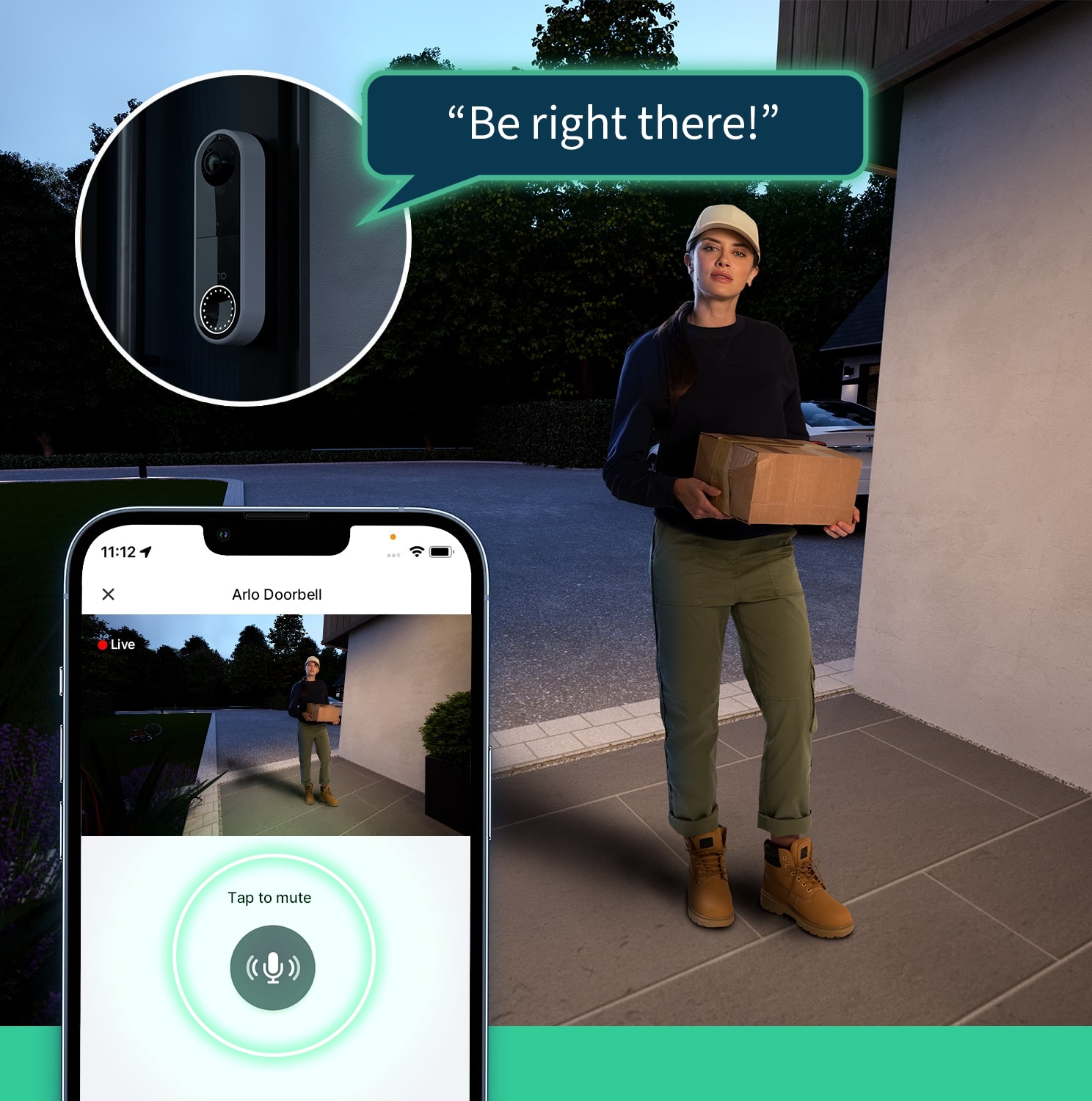 Arlo Essential Wire-Free Doorbell and Chime 2