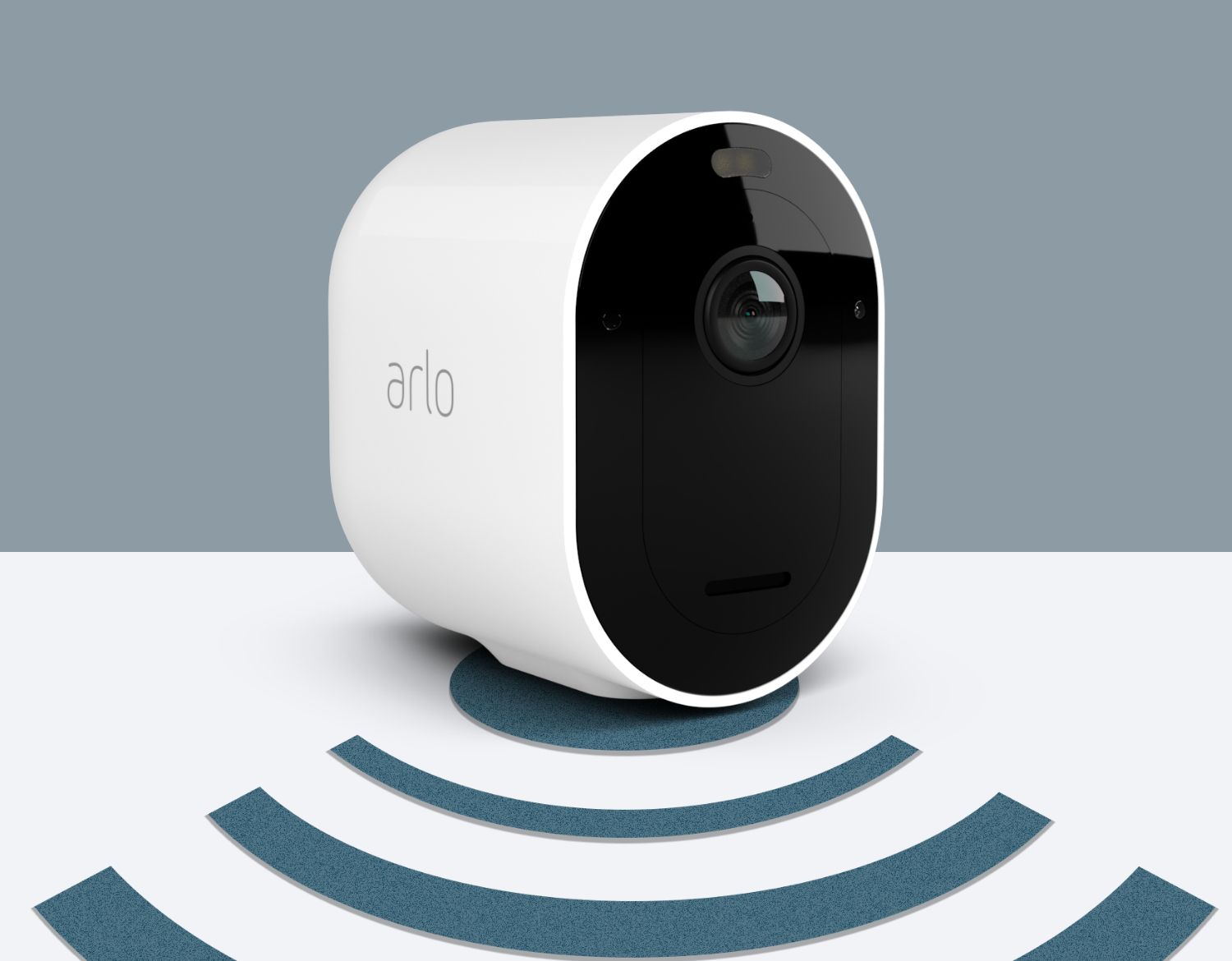 A photo illustrates an Arlo security camera connecting direct to a 2.4Ghz wi-fi network