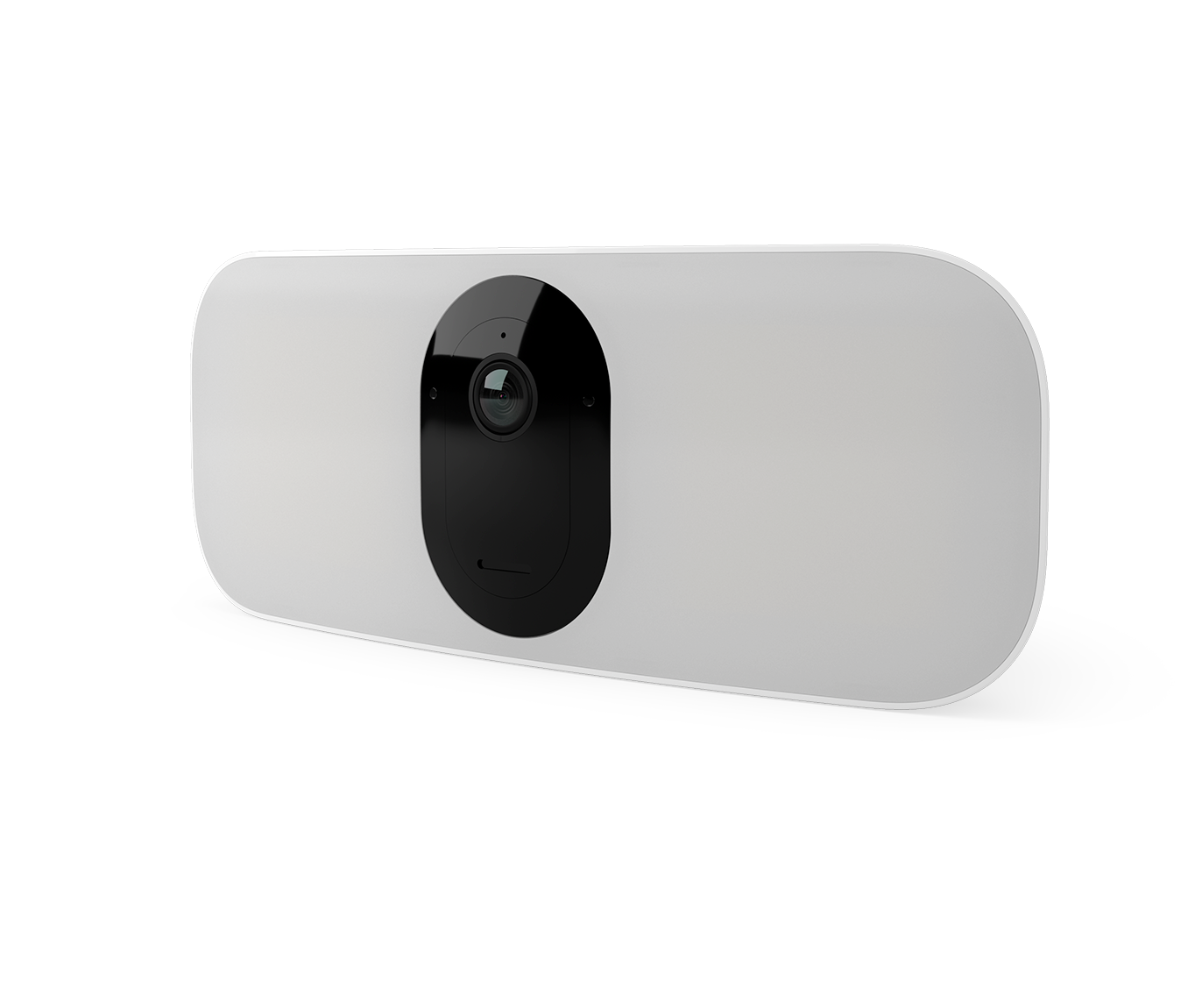 Eine weiße Arlo Pro 3 Flutlichtkamera
