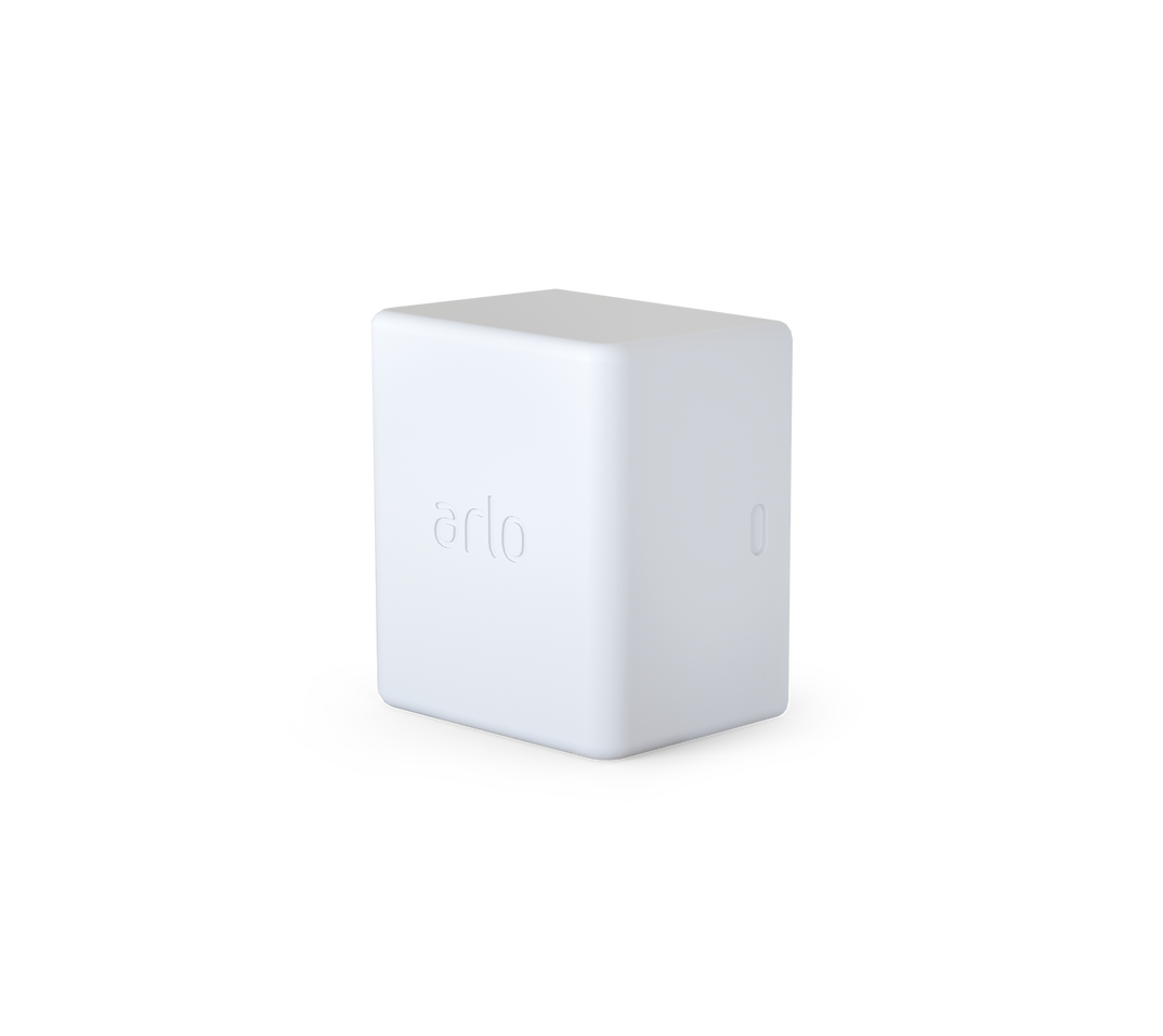 Arlo Rechargeable Battery, in white, facing left