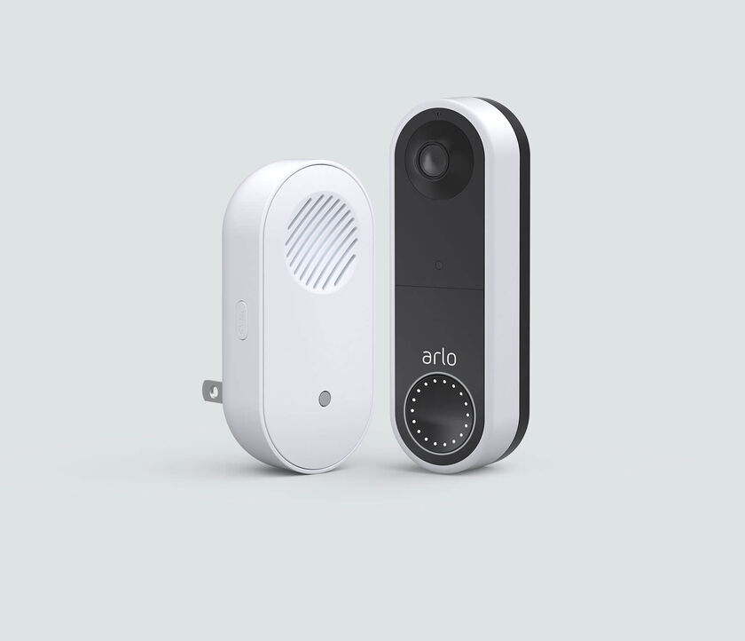 The Wireless Doorbell & Chime Bundle, in white, facing front