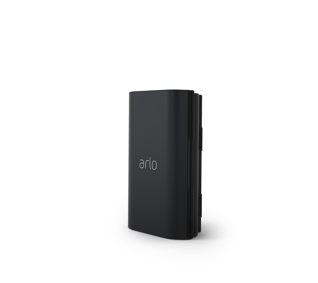 Arlo Rechargeable Battery for Video Doorbell Wire-Free, in black, facing left