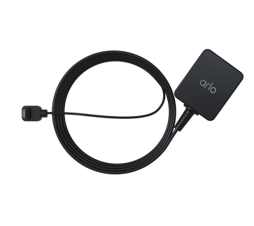 Essential 25ft magnetic charging cable with adapter, in black, facing center