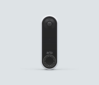 Arlo Video Doorbell Wire-Free, in white, facing front