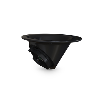 Ceiling Adapter, in black, facing center