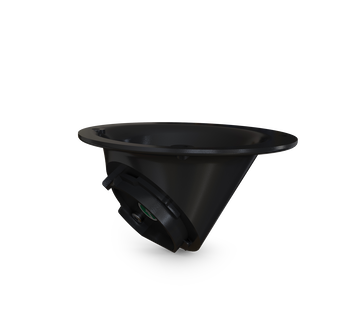 Ceiling Adapter, in black, facing center
