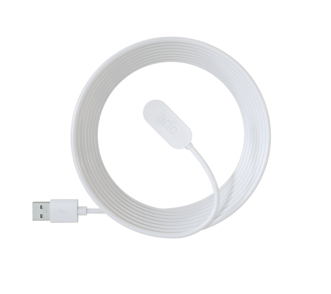 Indoor Magnetic Charging Cable, in white, facing left
