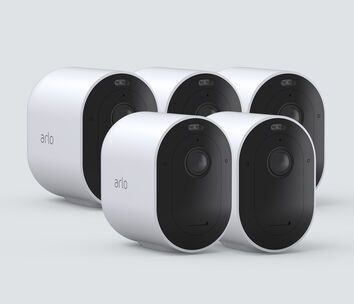 Arlo Pro 5 - 5 Camera Kit, in white, facing right