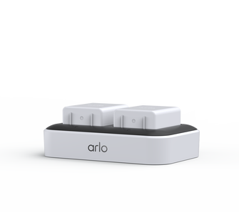 Arlo Dual Charging Station, in white, facing center