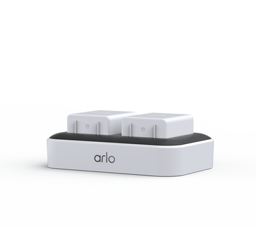 Arlo Dual Charging Station, in white, facing center