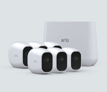 Arlo Pro 2 - 6 cam kit, in white, facing right