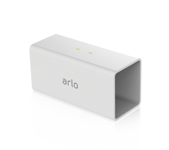 Charging Station for Arlo Pro, Pro 2, and Go, in white, facing right