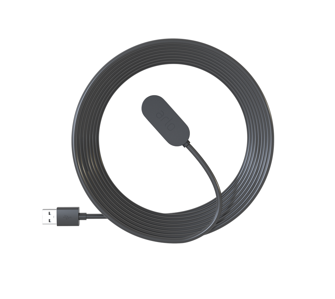 Indoor Magnetic Charging Cable, in black, facing center