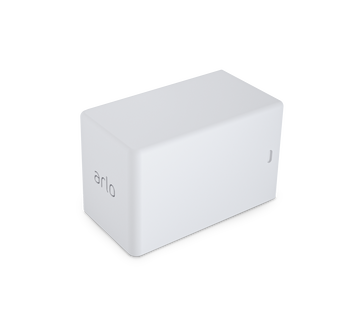 Arlo XL Rechargeable Battery, in white, facing left