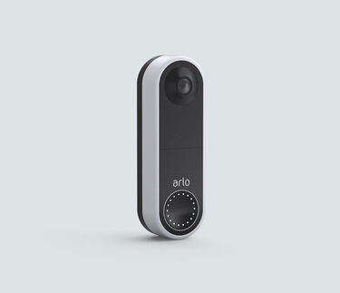 Arlo Video Doorbell Wire-Free, in white, facing right