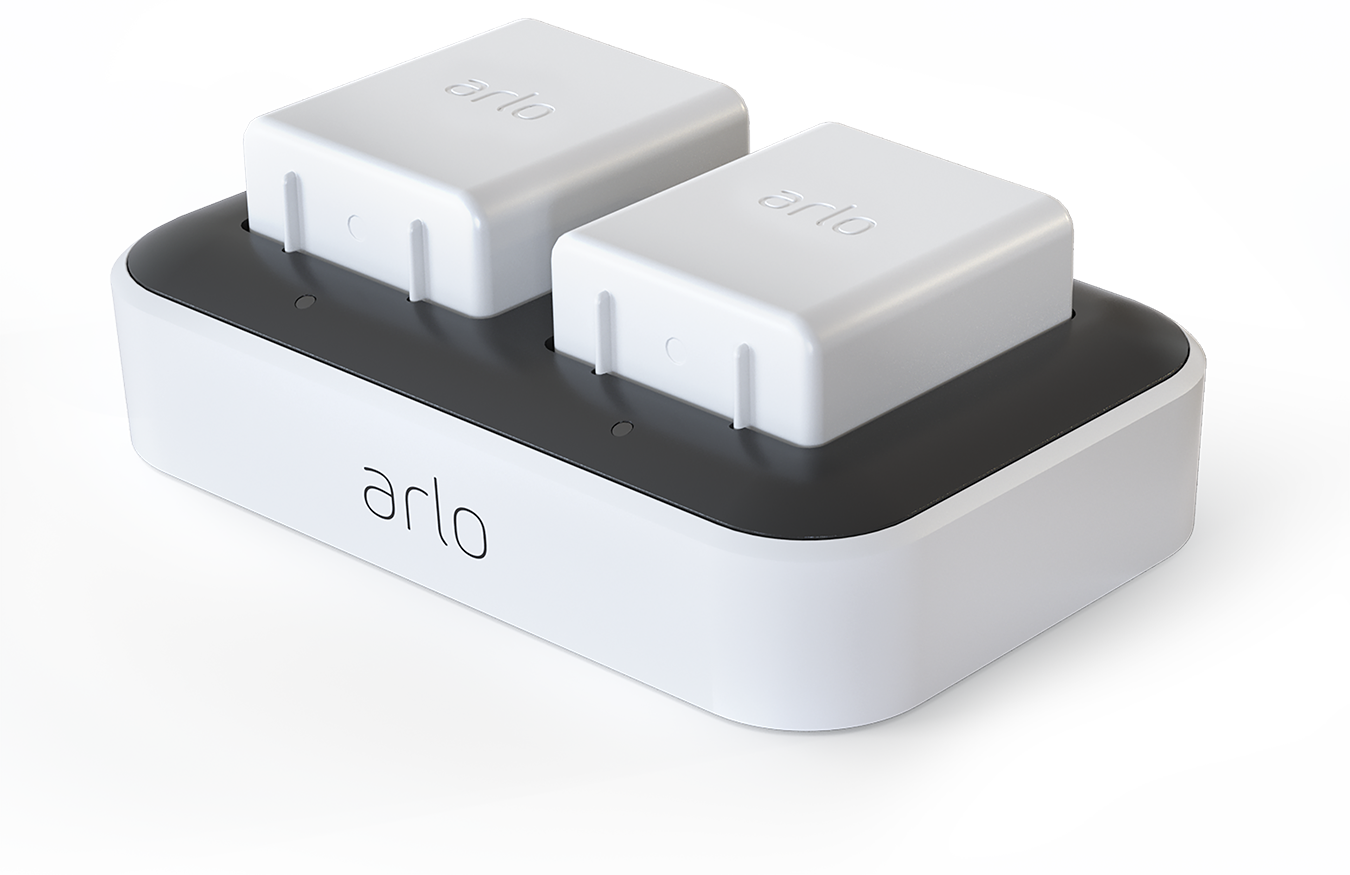 Arlo Dual Battery Charger for Arlo Ultra and Pro 3 Camera Batteries - White